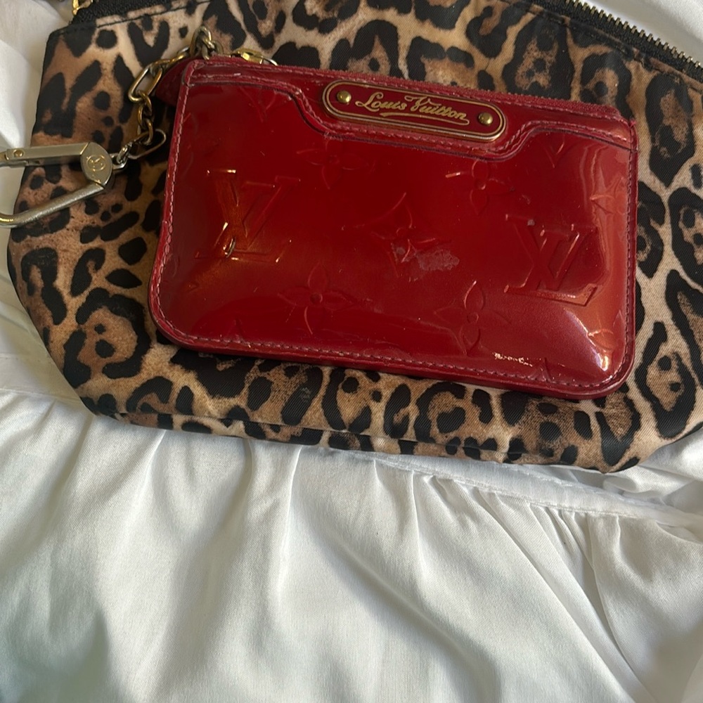 Louis Vuitton Red Patent Leather Wallet Key Chain